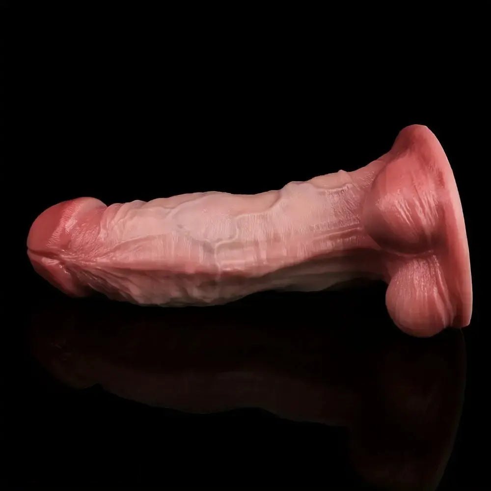 Flesh-toned curved realistic dildo, photo 4