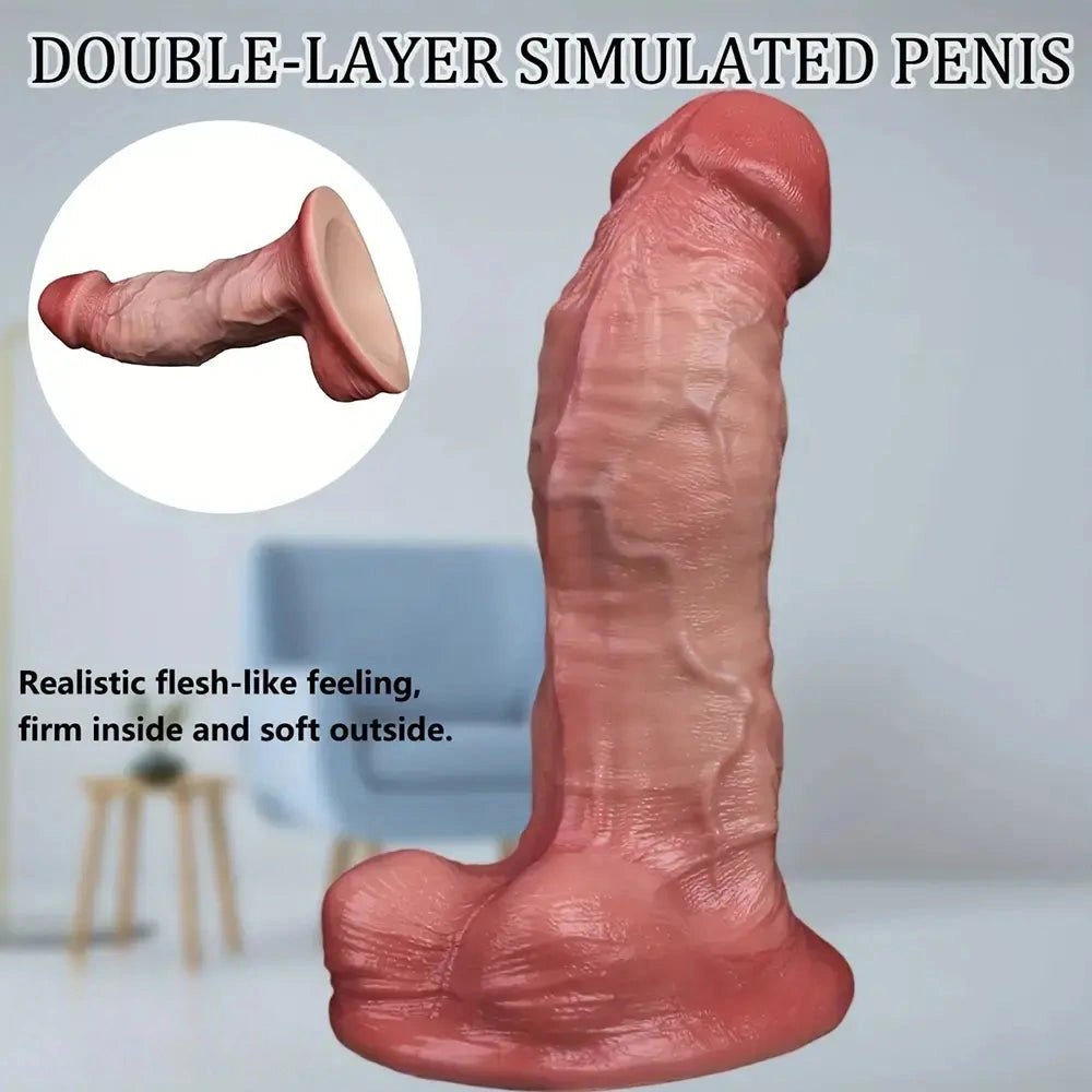 Flesh-toned curved realistic dildo, photo 8