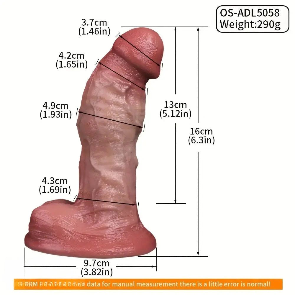 Flesh-toned curved realistic dildo, photo 9