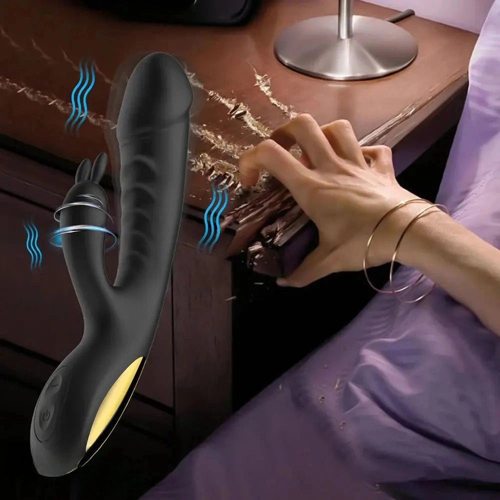 Black curved silicone g-spot dildo, photo 6