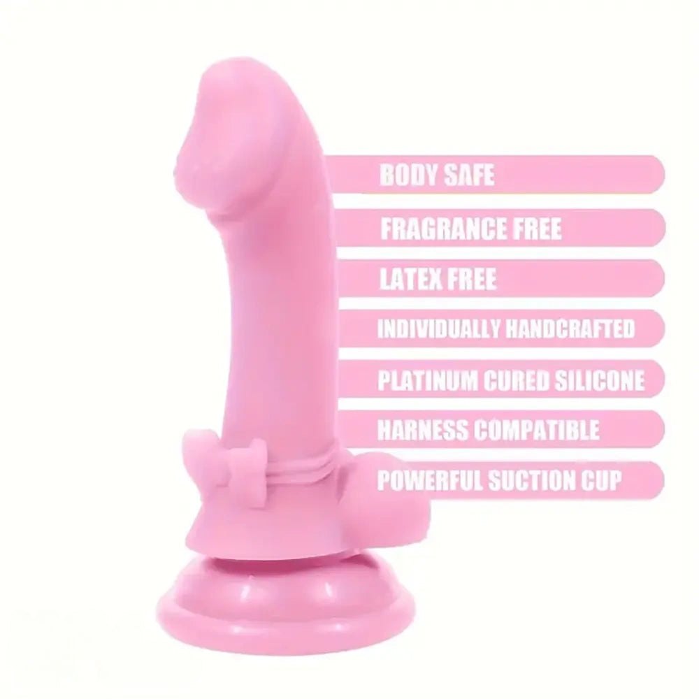 Curved silicone G-spot dildo duo with suction cup bases, photo 10