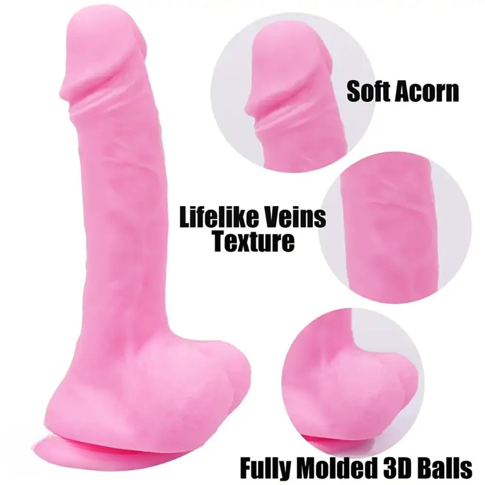 Curved silicone G-spot dildo duo with suction cup bases, photo 14