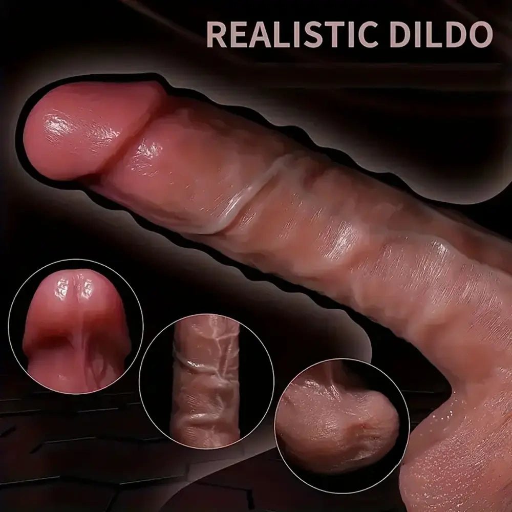 Flesh tone curved silicone g-spot dildo, photo 4