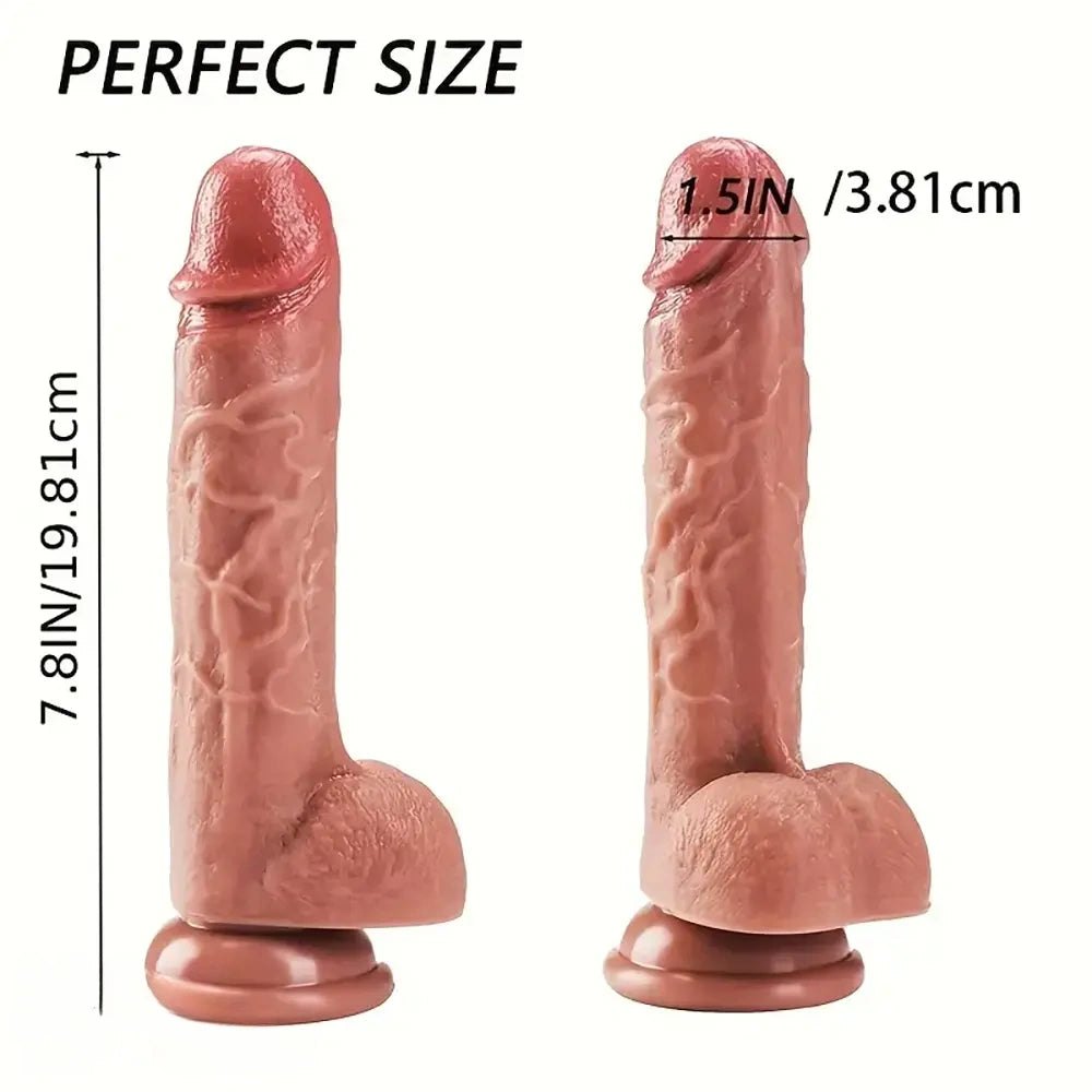 Flesh curved g-spot silicone dildo, photo 3