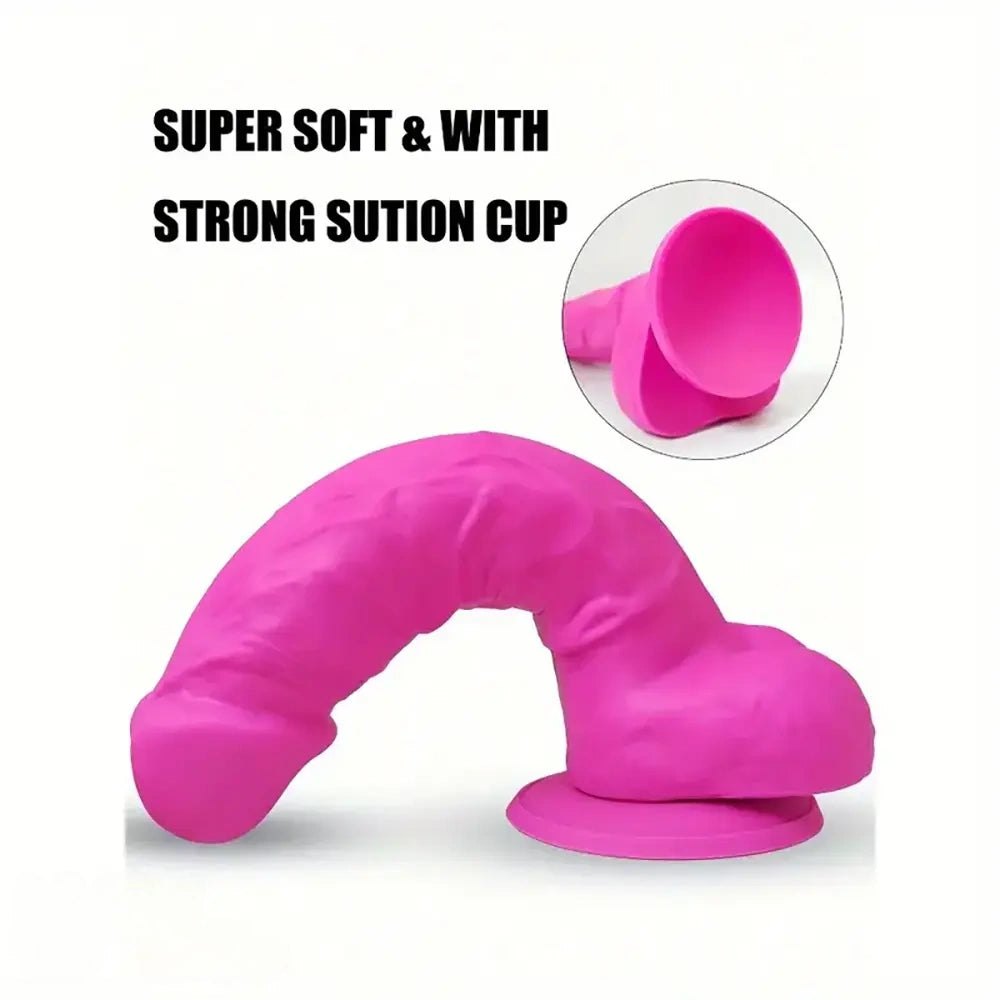 Purple curved silicone g-spot dildo, photo 2