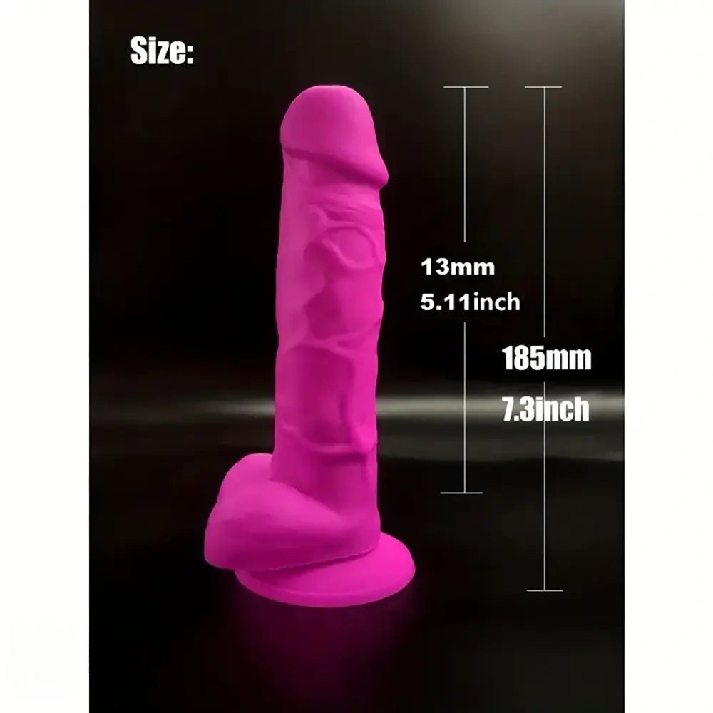 Purple curved silicone g-spot dildo, photo 3