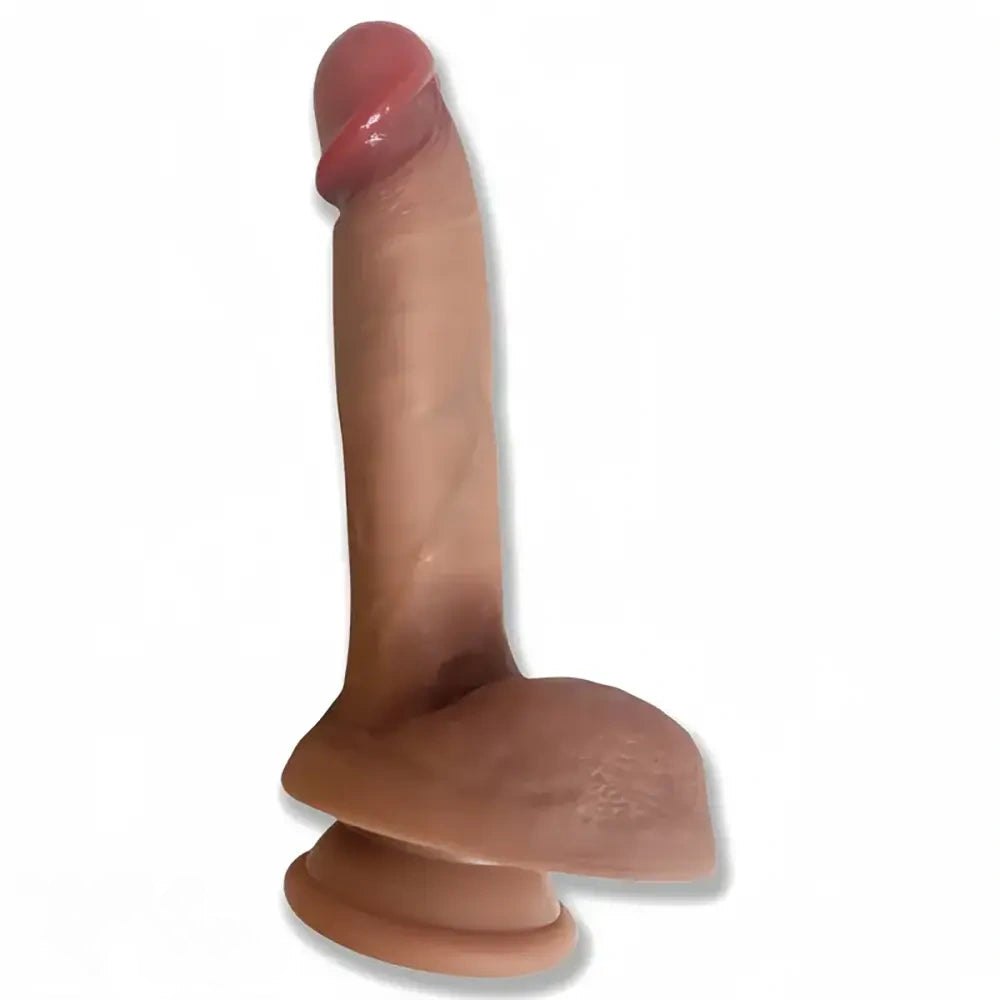 Flesh curved g-spot realistic dildo, photo 1