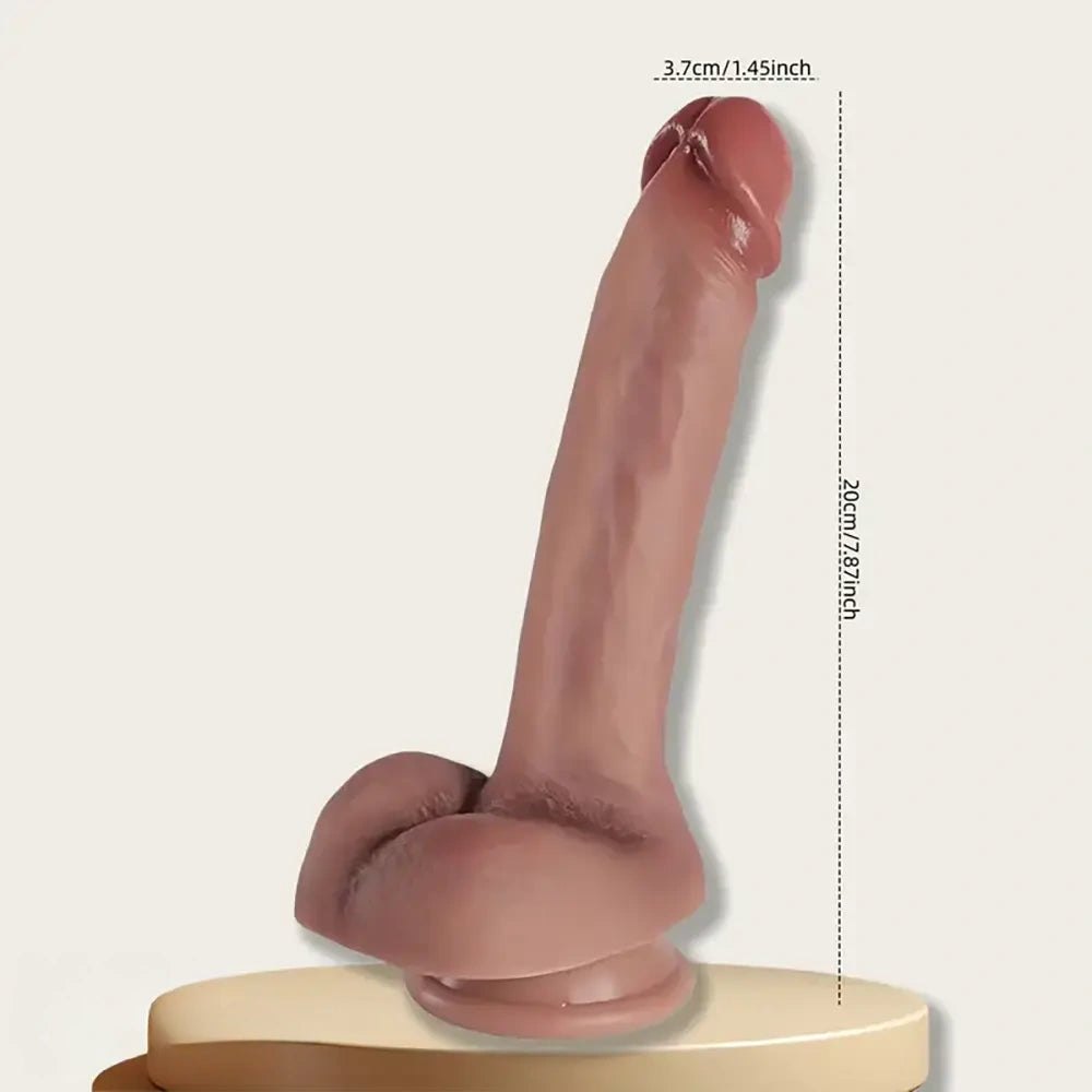 Flesh curved g-spot realistic dildo, photo 3