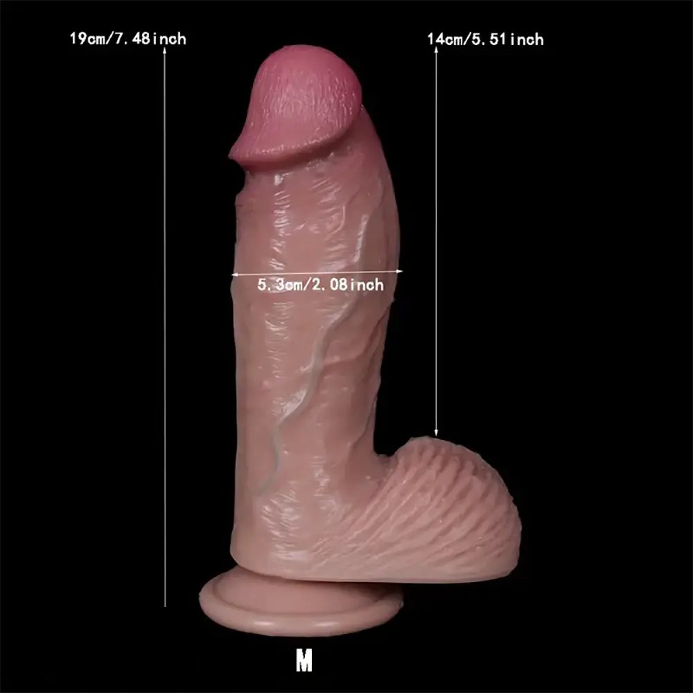 Flesh curved g-spot suction dildo, photo 13