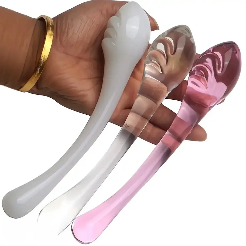 Curved glass wand dildo, photo 1