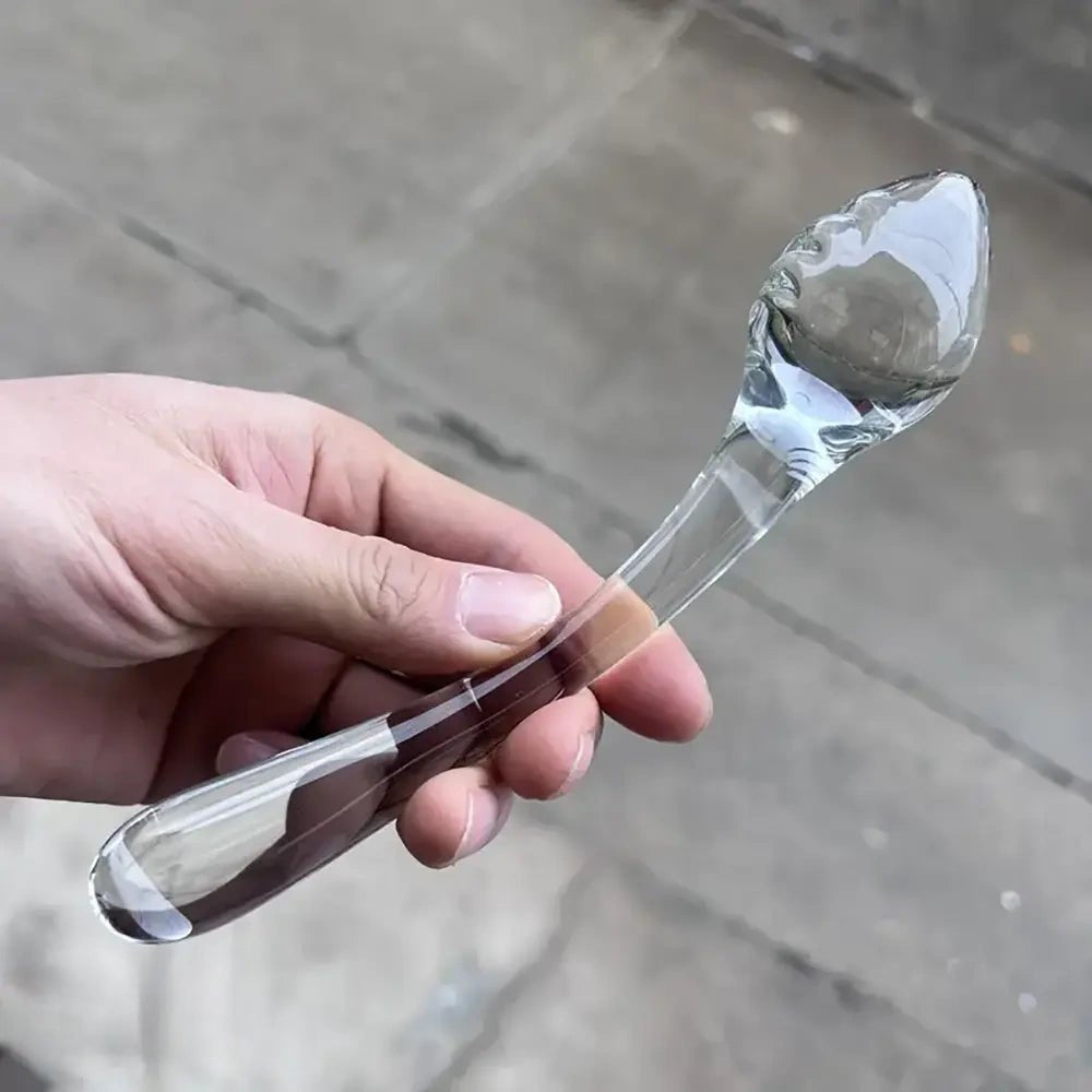 Curved glass wand dildo, photo 12