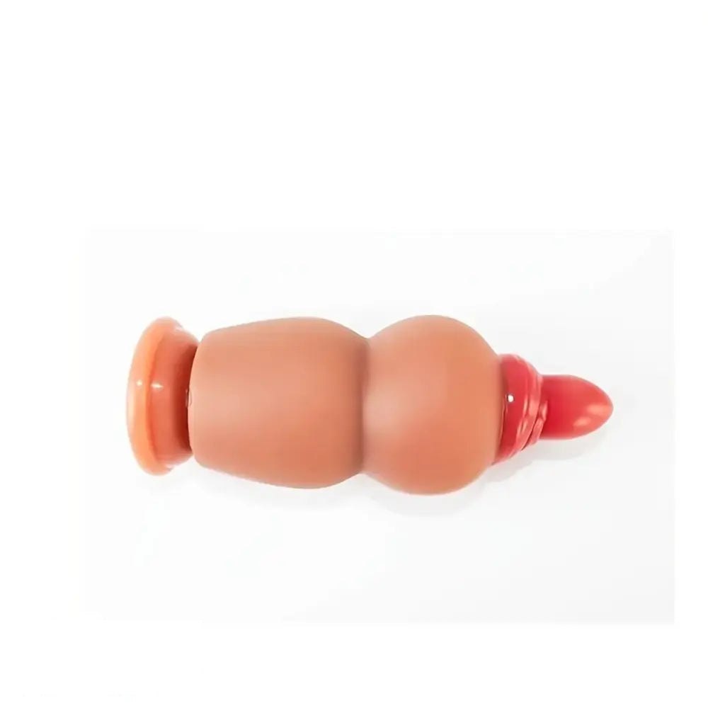 Flesh curved g-spot silicone dildo, photo 2