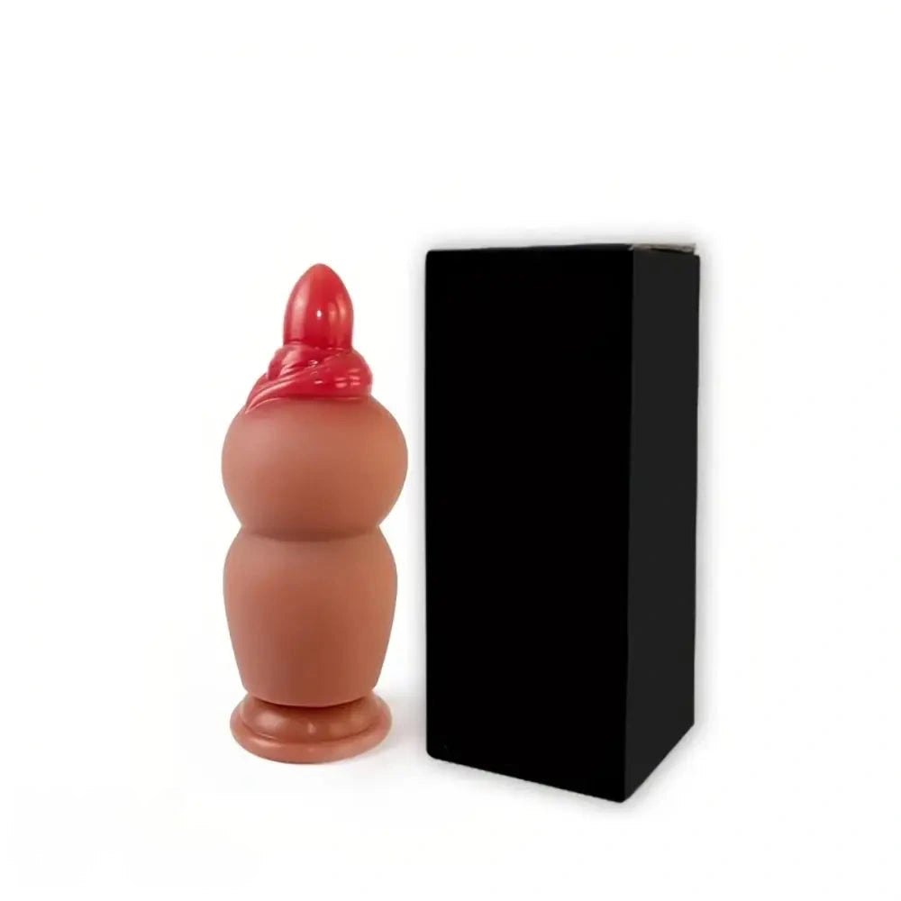 Flesh curved g-spot silicone dildo, photo 6