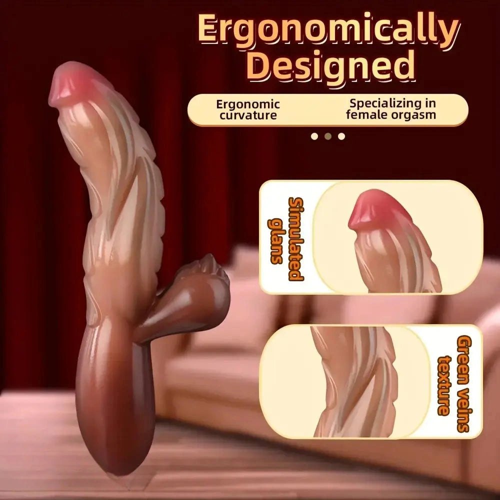 Flesh tone curved handle grip dildo, photo 4