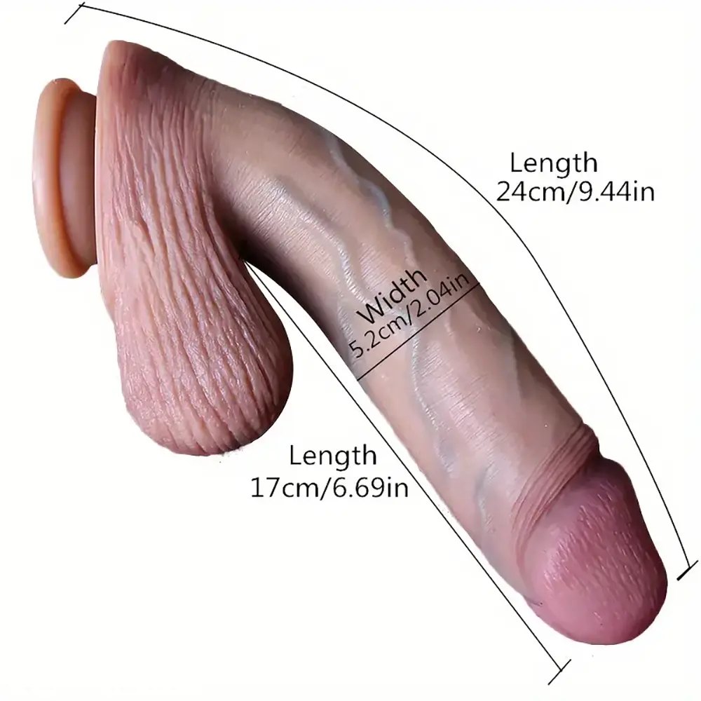 Flesh curved hanging style dildo, photo 2