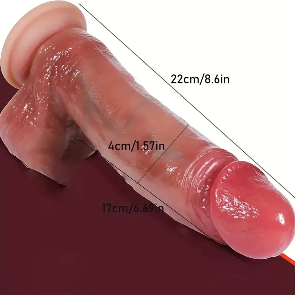 Flesh curved head realistic dildo, photo 8