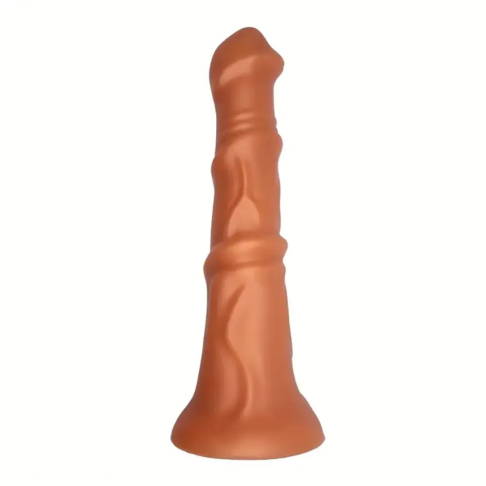 Curved silicone horse-style dildo, photo 1