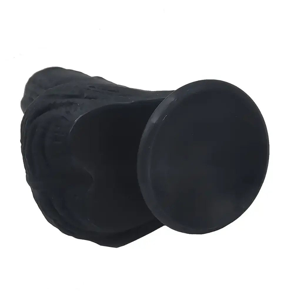 Black curved silicone dildo, photo 7