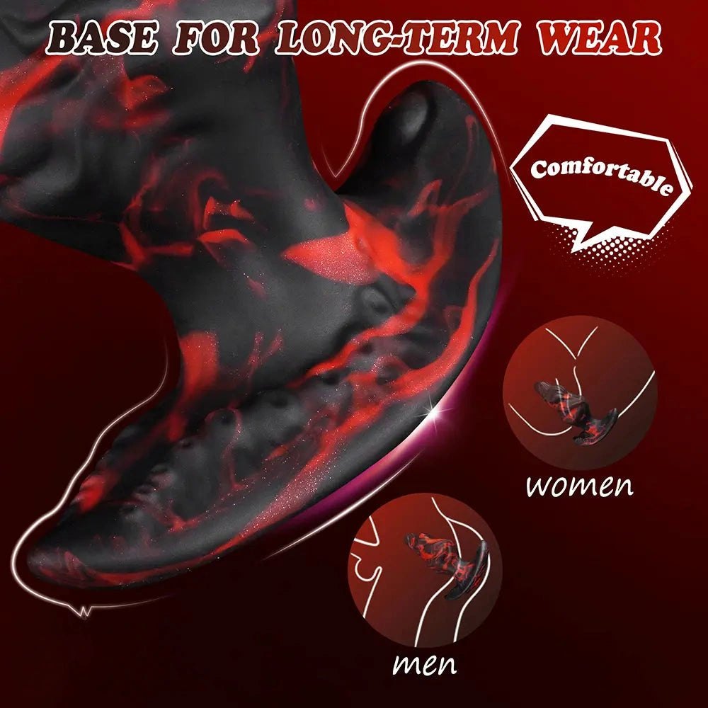 Mixed color curved loop silicone fantasy dildo, photo 3