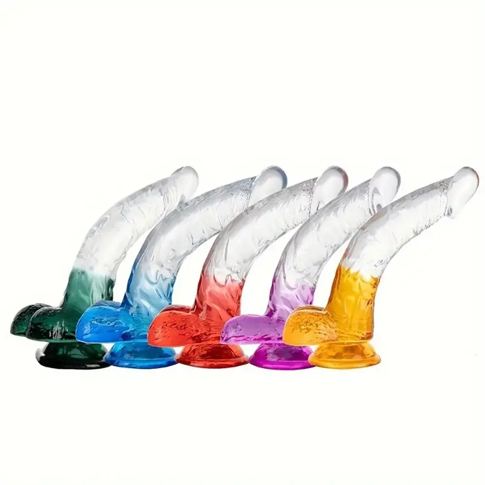 Curved TPE G-spot dildo with suction cup base, photo 1