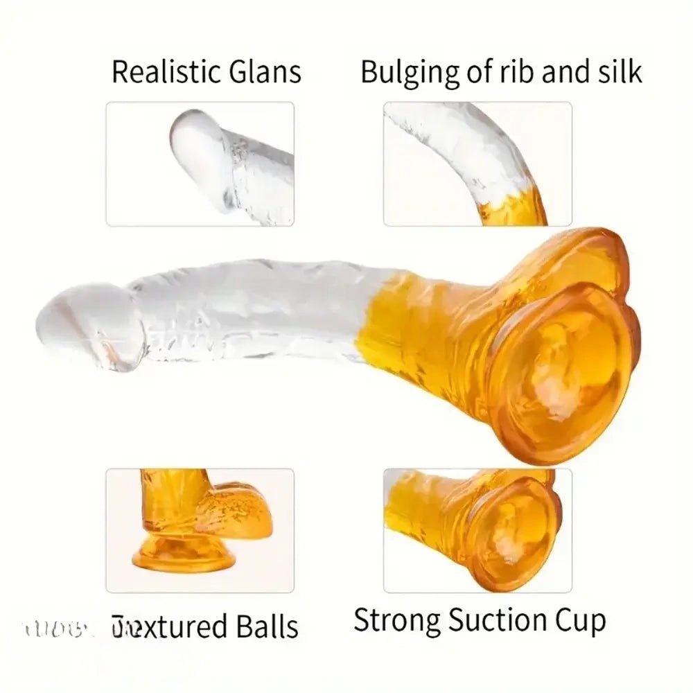 Curved TPE G-spot dildo with suction cup base, photo 5