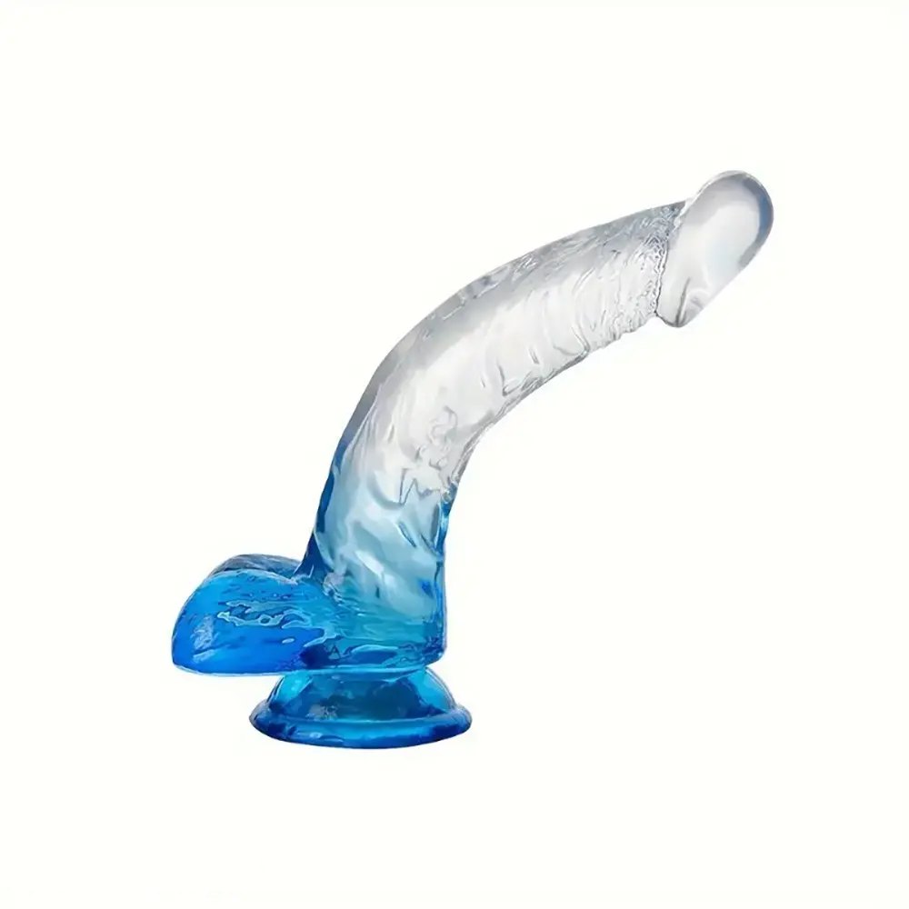 Curved TPE G-spot dildo with suction cup base, photo 6