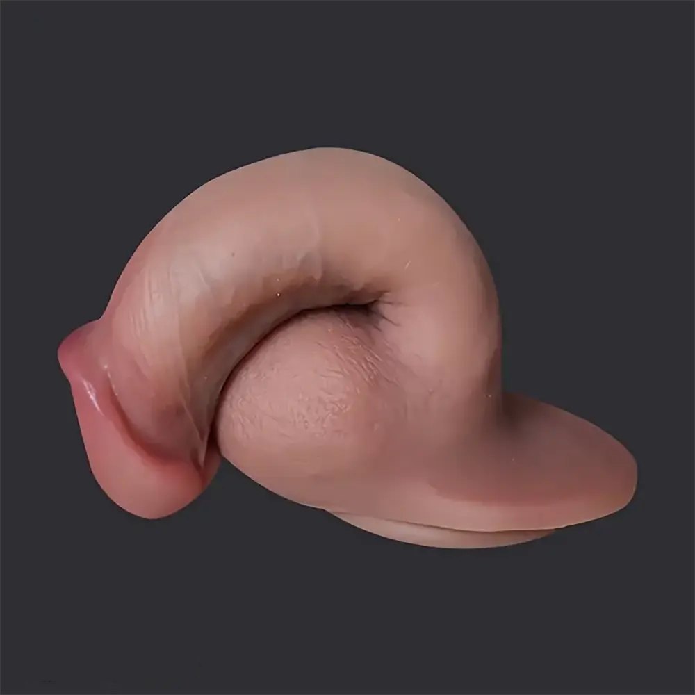 Colorful curved silicone g-spot dildo, photo 1