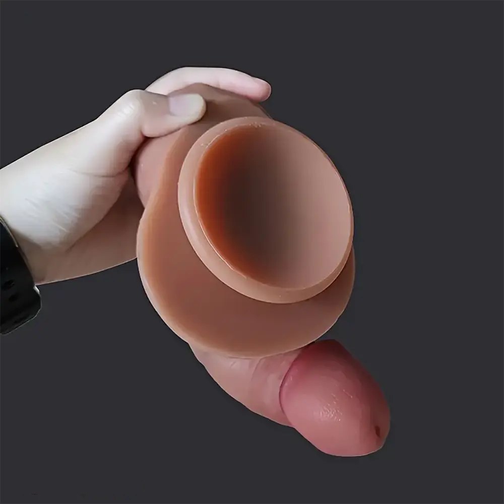 Colorful curved silicone g-spot dildo, photo 3