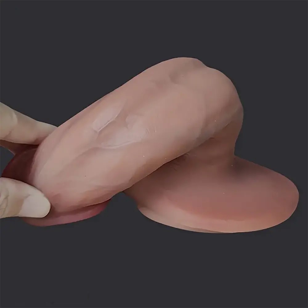 Colorful curved silicone g-spot dildo, photo 4