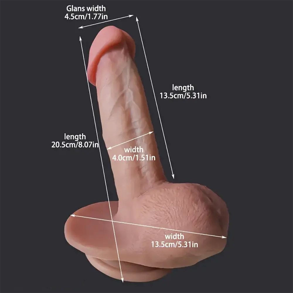 Colorful curved silicone g-spot dildo, photo 5