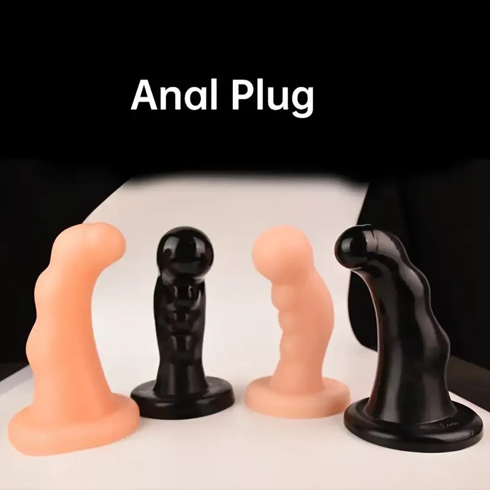 Curved brown PVC anal dildo, photo 1