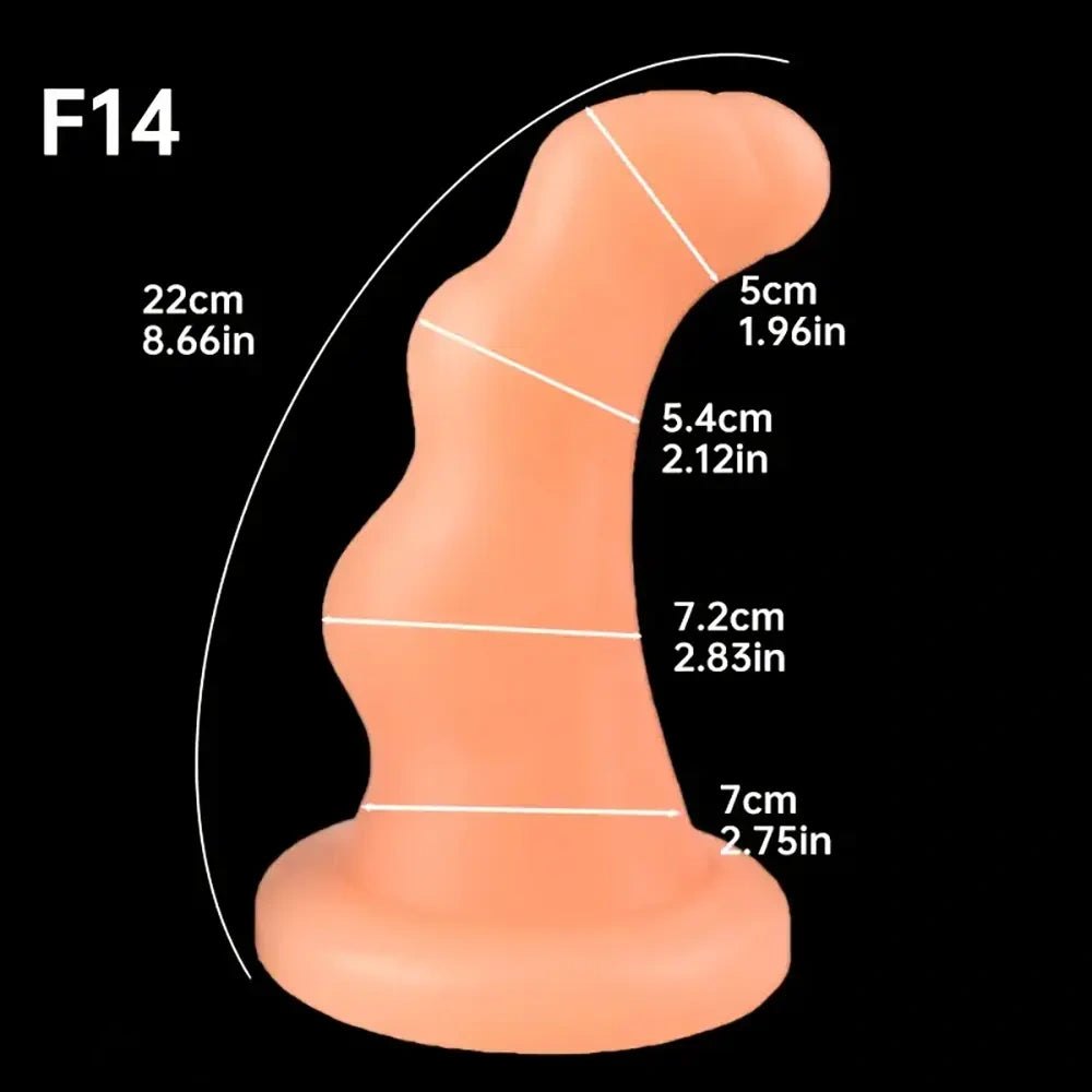 Curved brown PVC anal dildo, photo 2