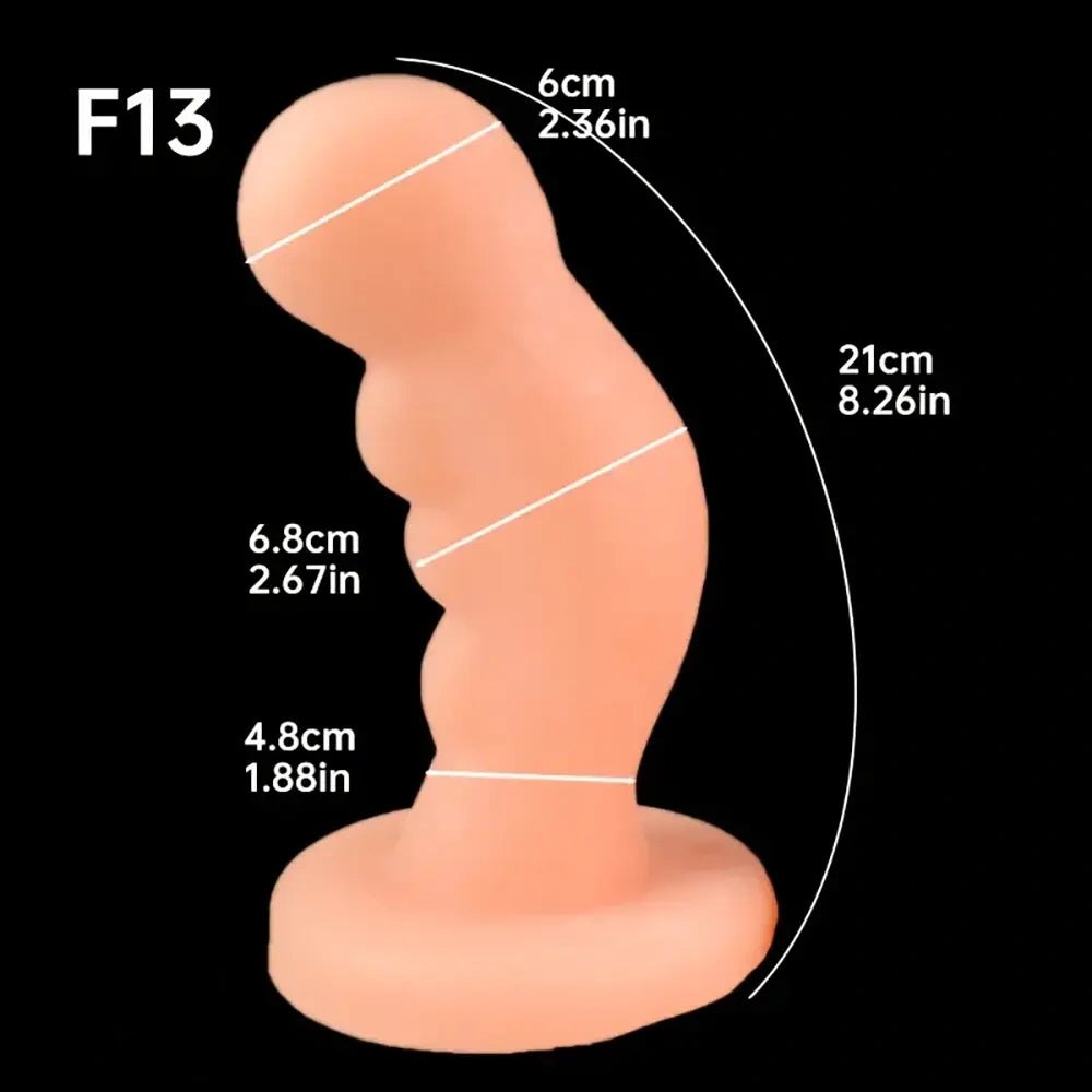 Curved brown PVC anal dildo, photo 3