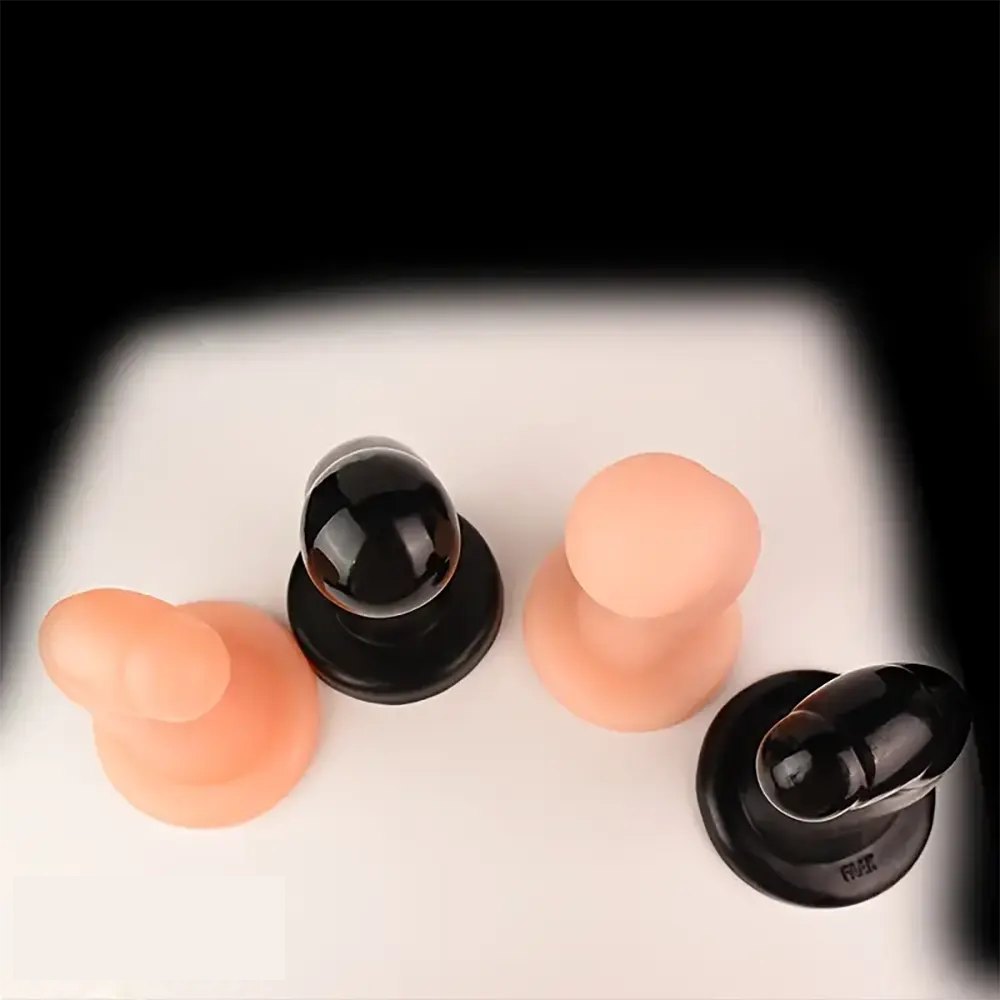 Curved brown PVC anal dildo, photo 4