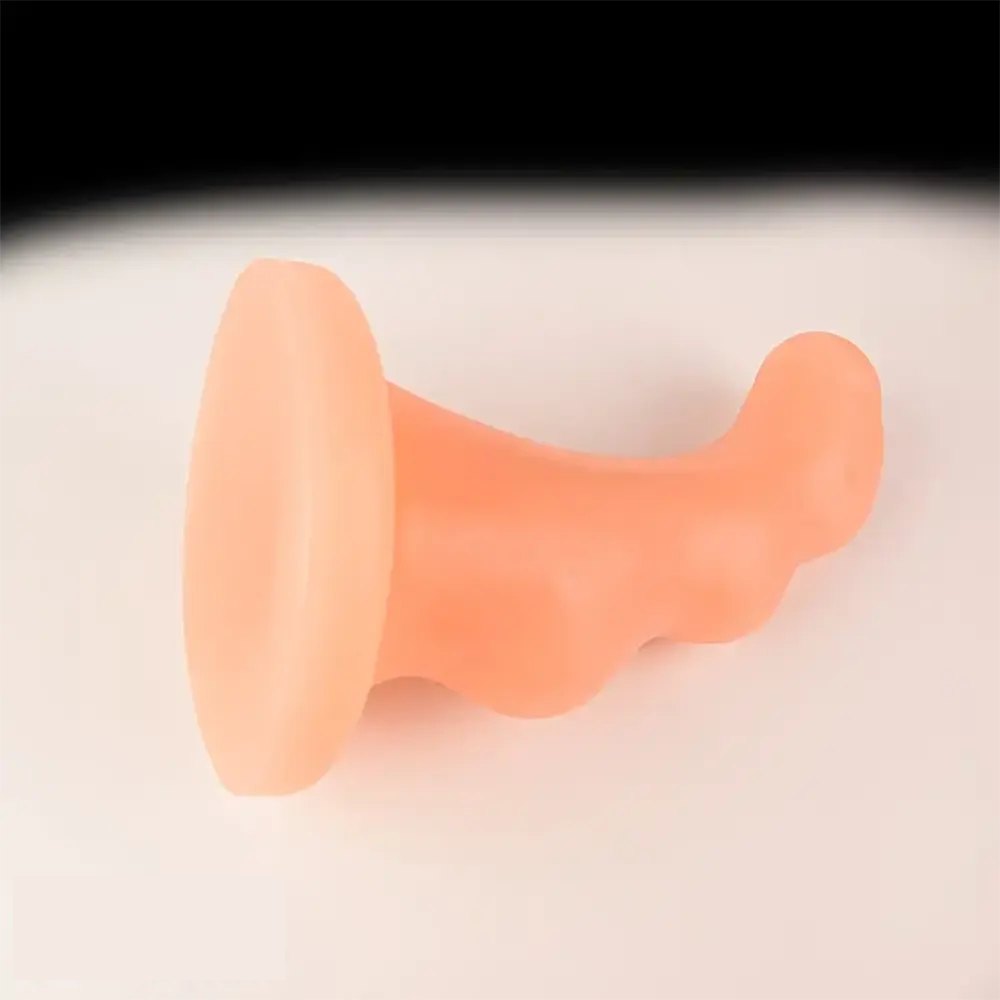 Curved brown PVC anal dildo, photo 5