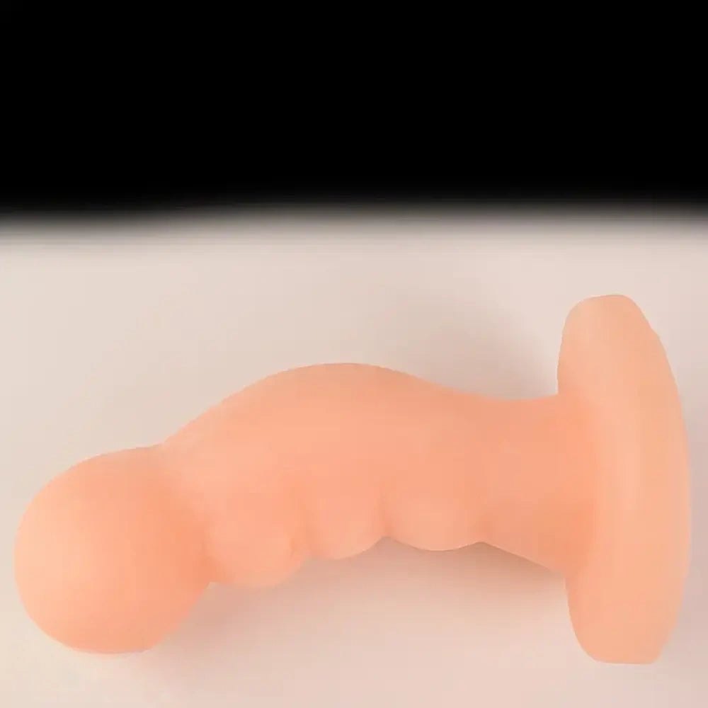Curved brown PVC anal dildo, photo 7