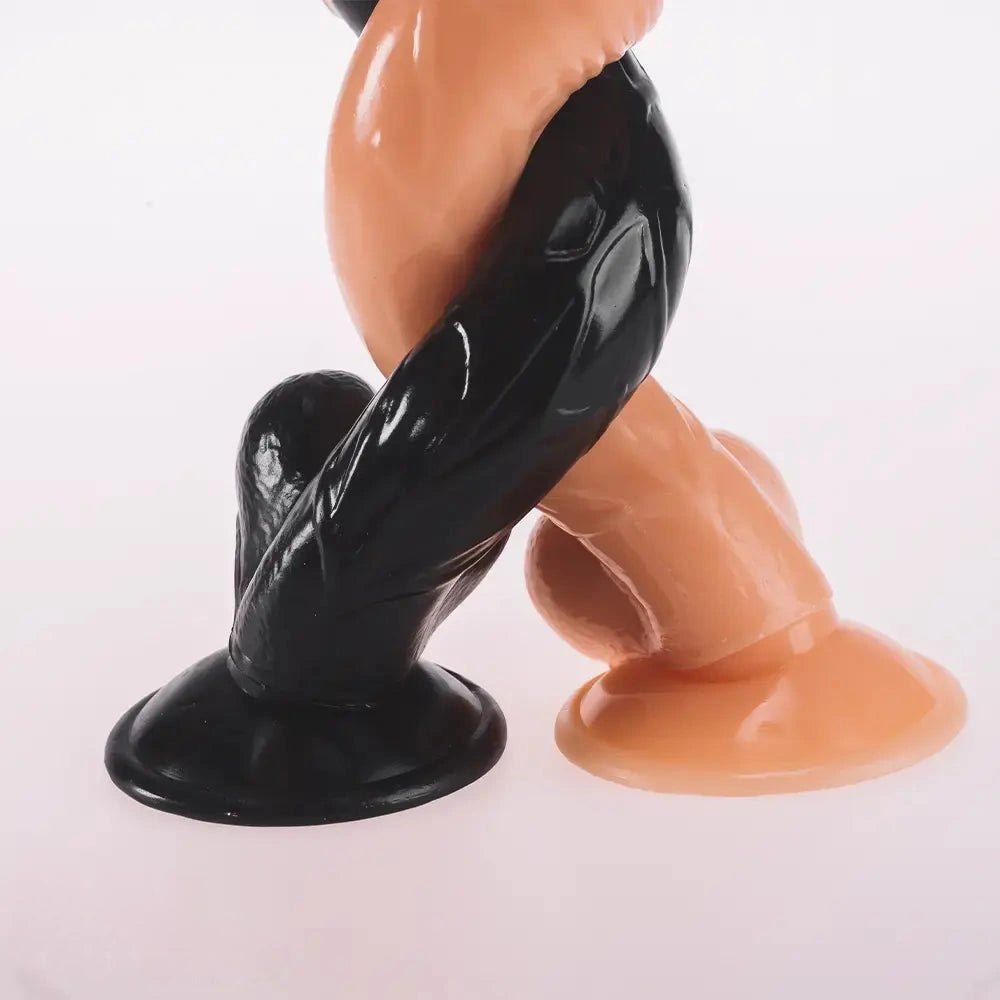 Curved pvc suction cup dildo, photo 12