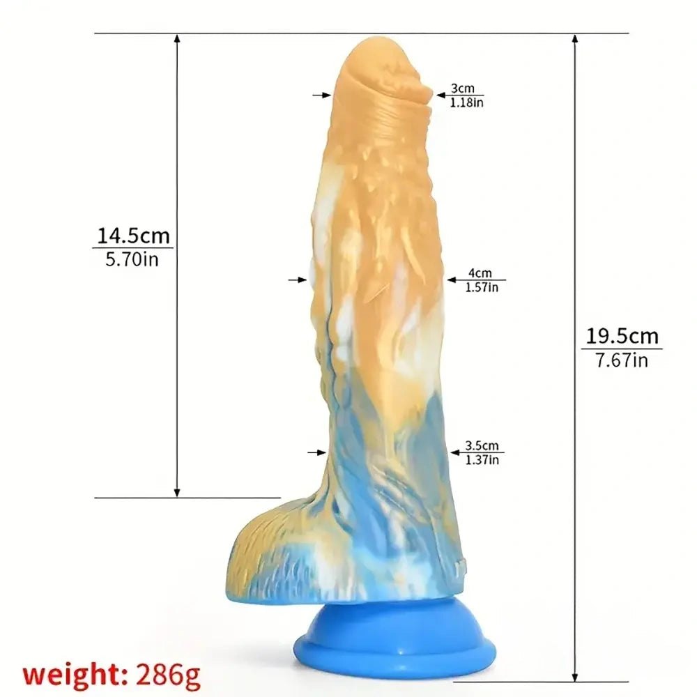 Curved worm shaped fantasy dildo, photo 12