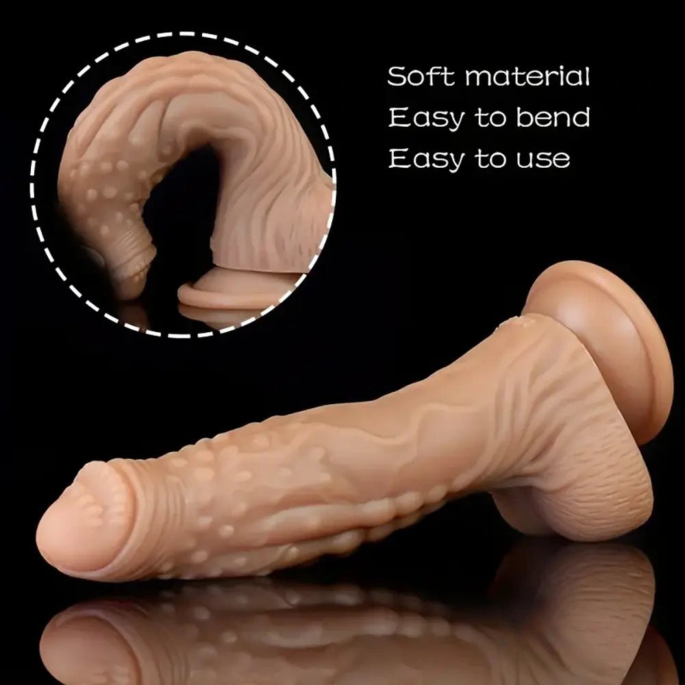 Curved worm shaped fantasy dildo, photo 6