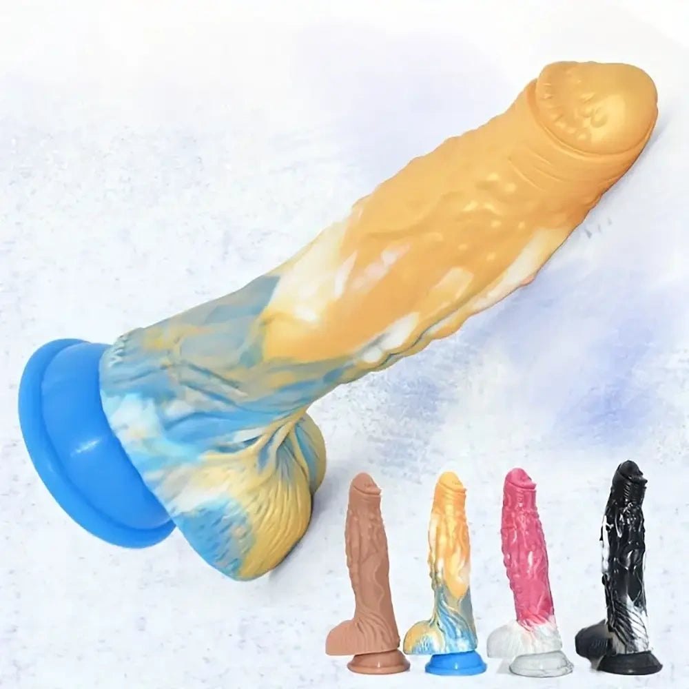 Curved worm shaped fantasy dildo, photo 8
