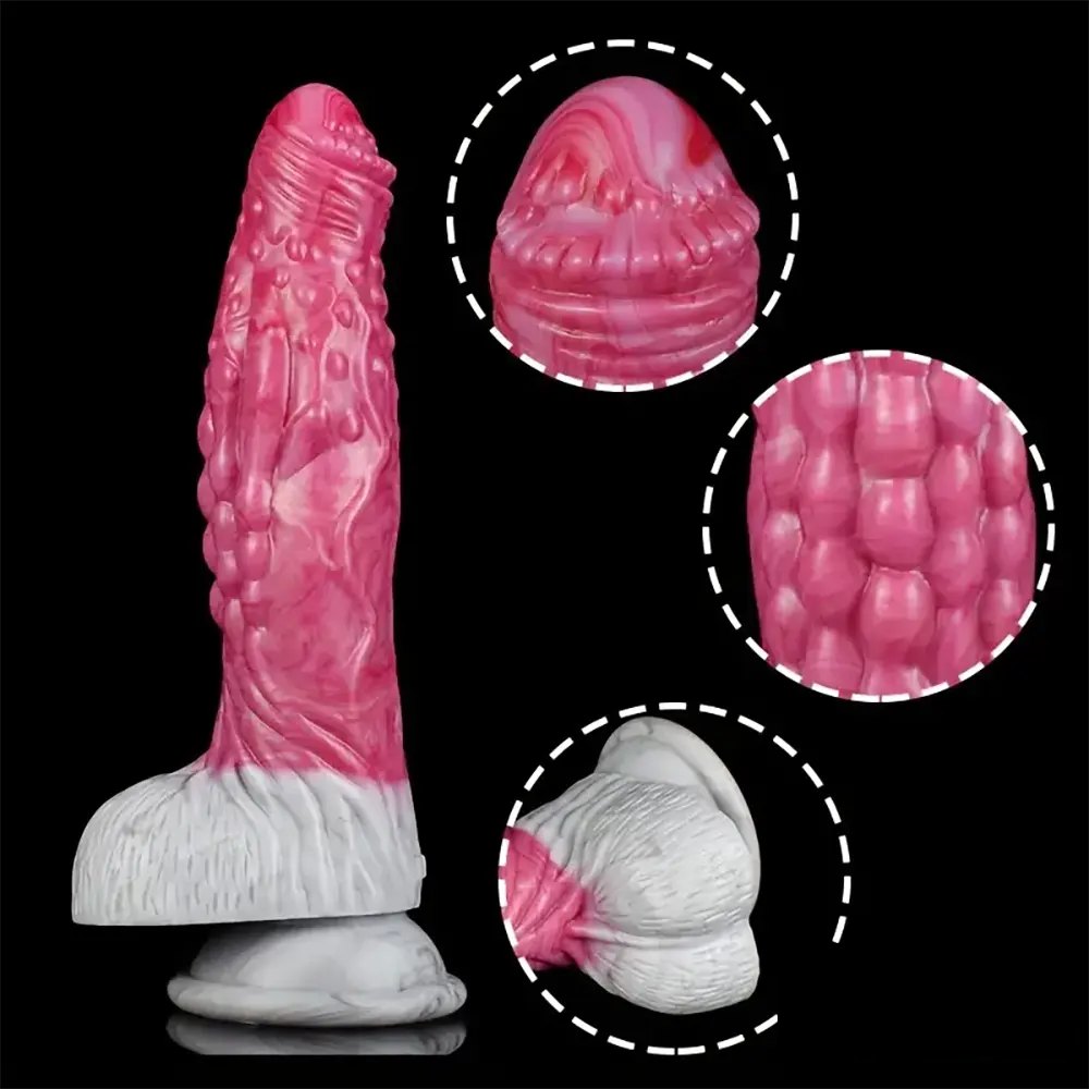 Curved worm shaped fantasy dildo, photo 9