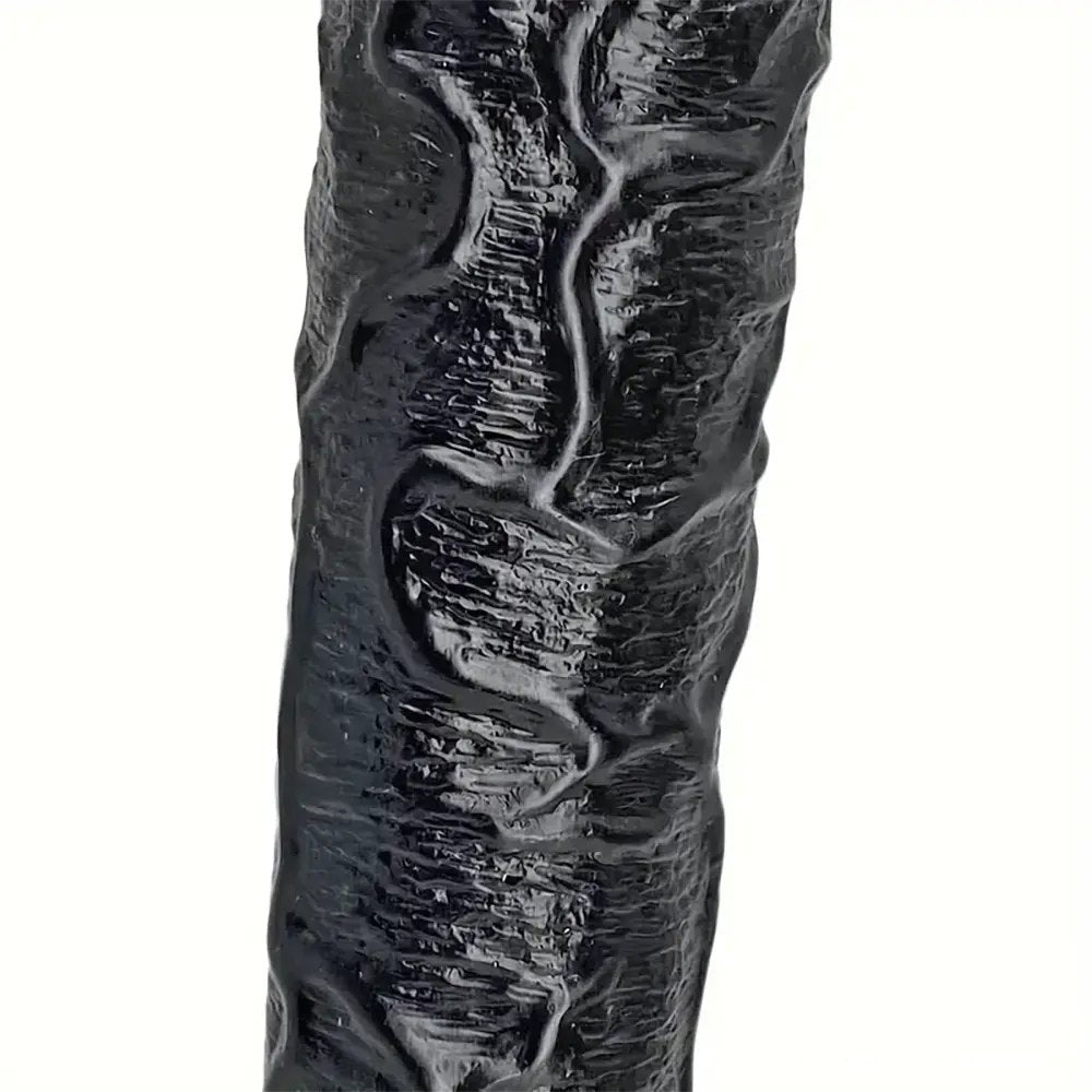 Black curved realistic dildo, photo 3