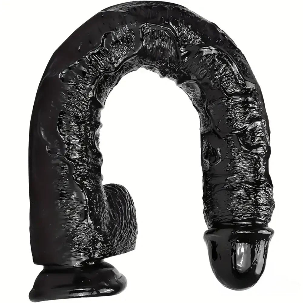 Black curved realistic dildo, photo 5