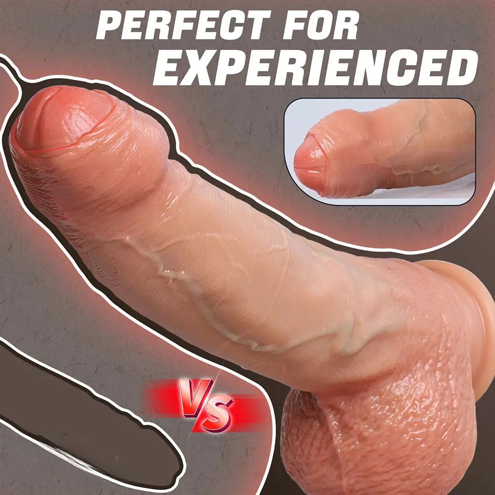 Flesh curved silicone g-spot dildo, photo 9