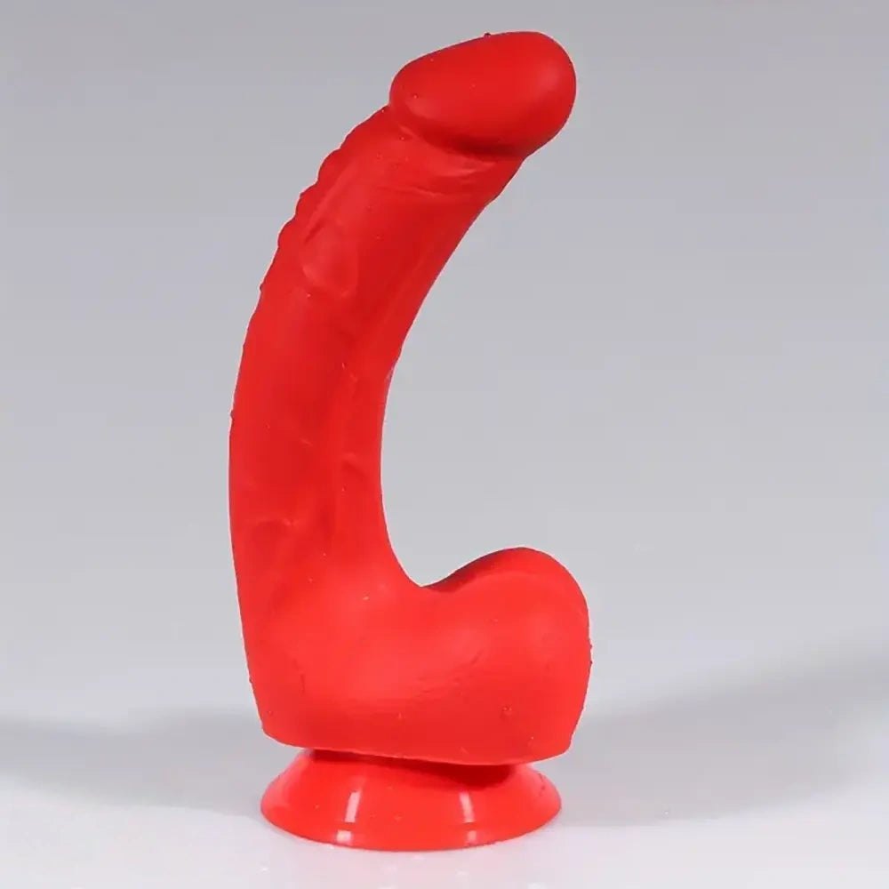 #4 curved realistic dildo with suction cup base