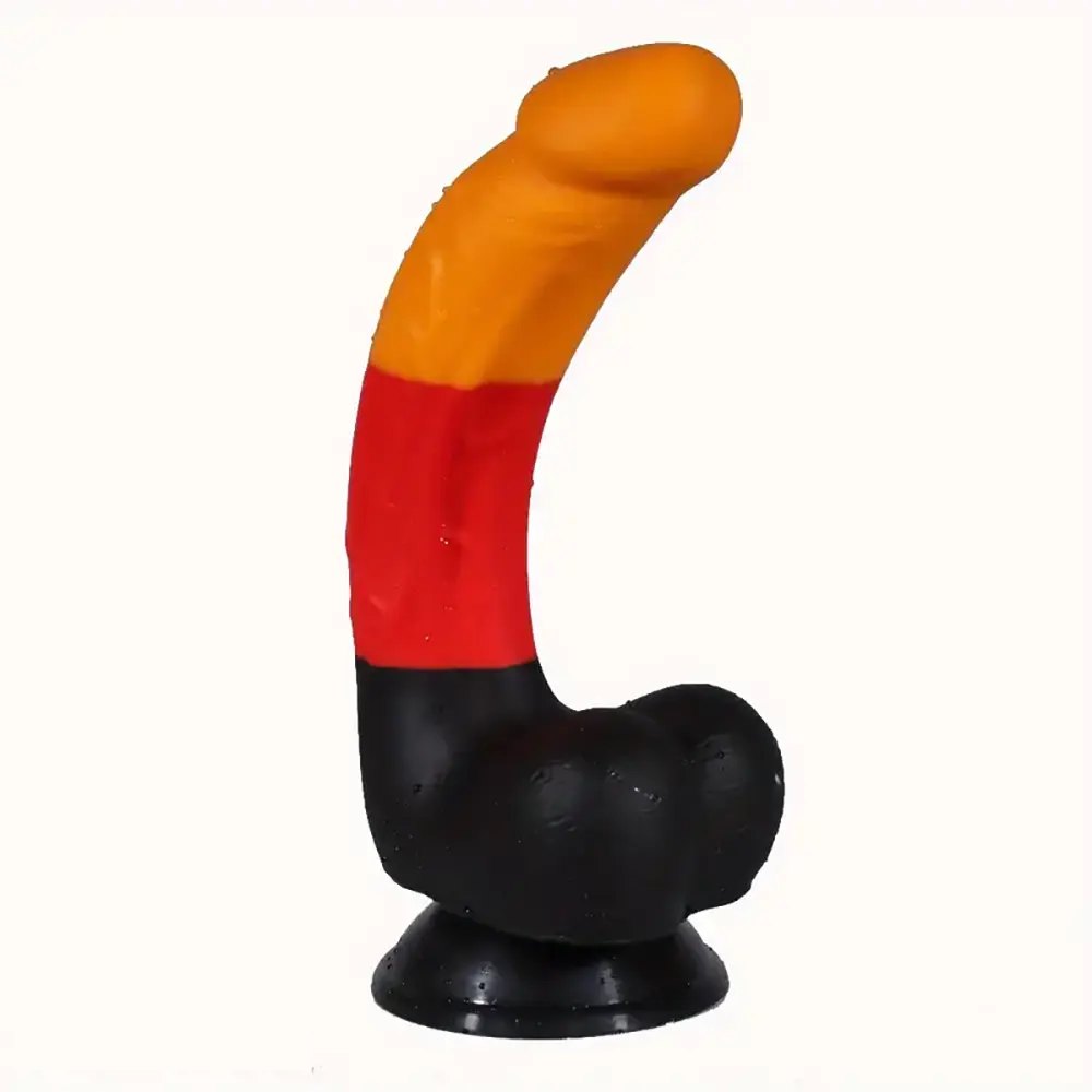 #6 curved realistic dildo with suction cup base