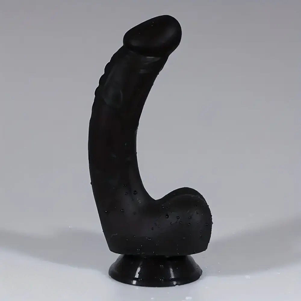 #7 curved realistic dildo with suction cup base
