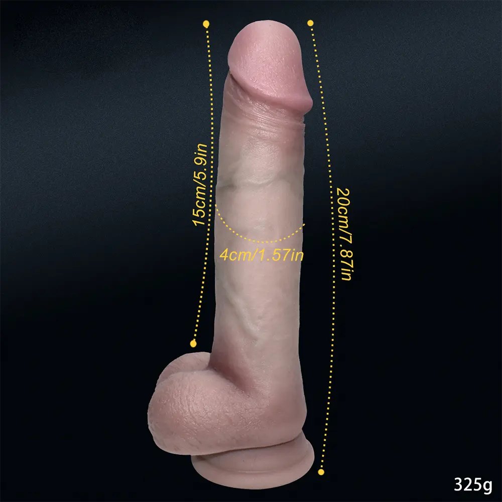 Flesh-toned curved realistic dildo, photo 3