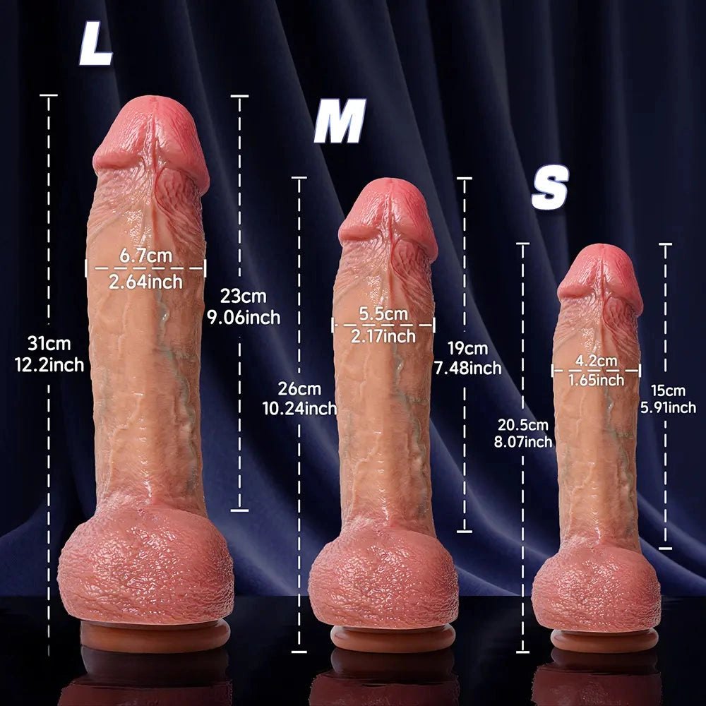 Flesh tone curved silicone g-spot dildo, photo 9