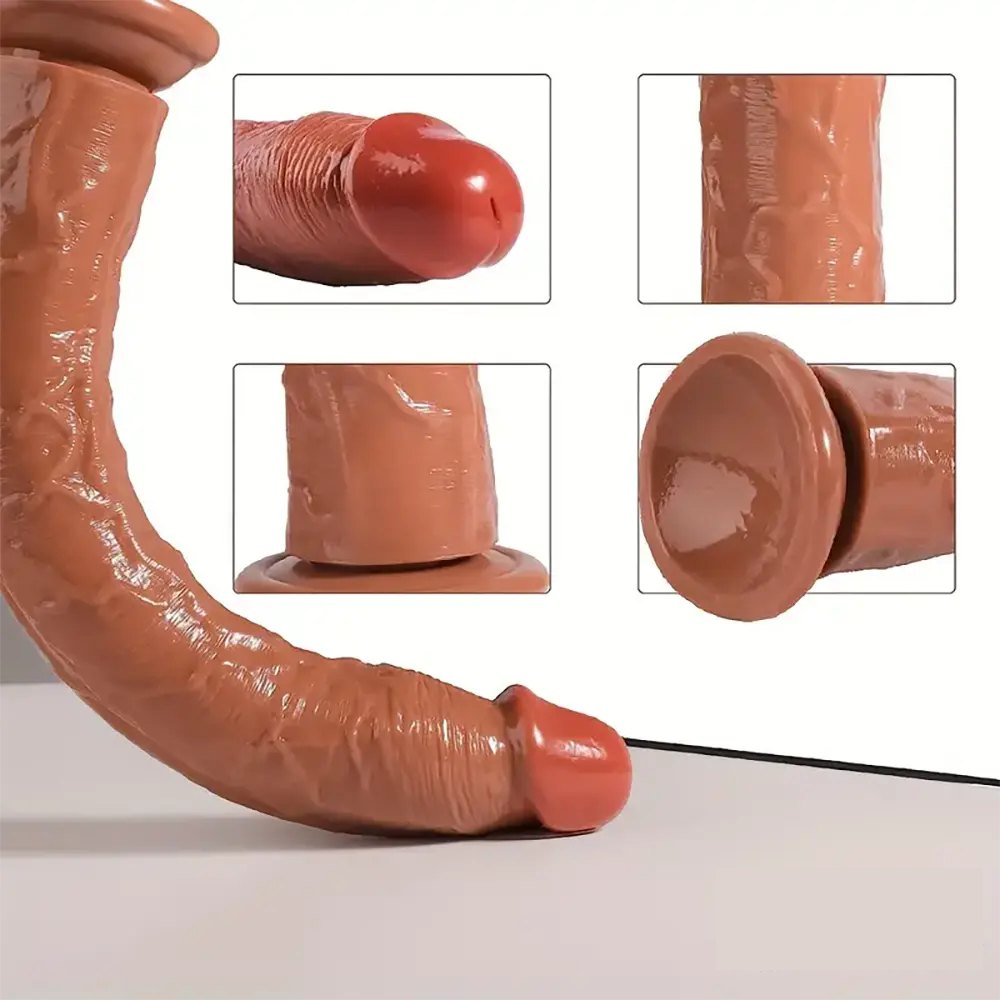 Curved realistic pvc dildo, photo 2